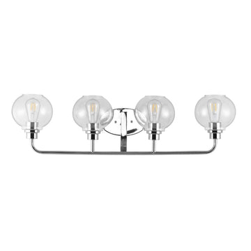 Sandrine Iron/Seeded Glass Cottage Rustic LED Vanity Light